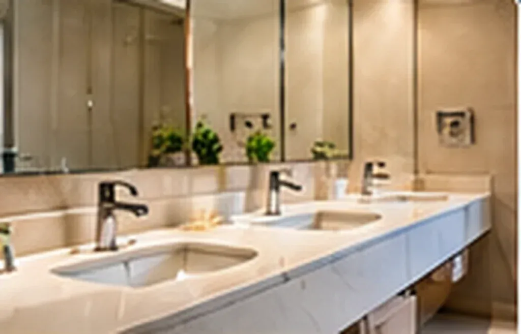 Commercial restroom cleaning and sanitation