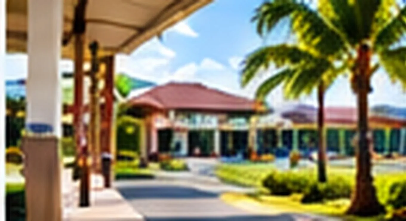 School campus covered walkway on Oahu