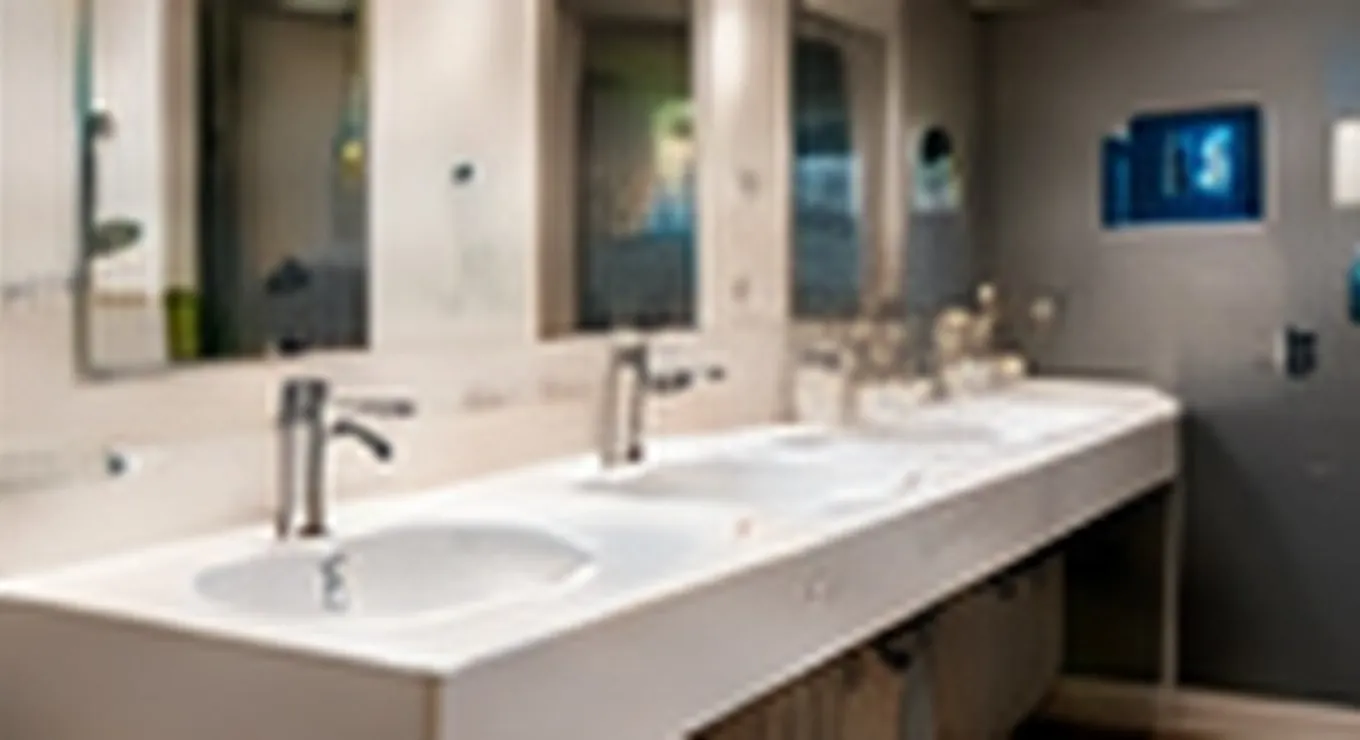 Clean school restroom sinks